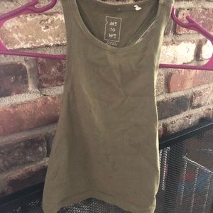 Olive green crop top